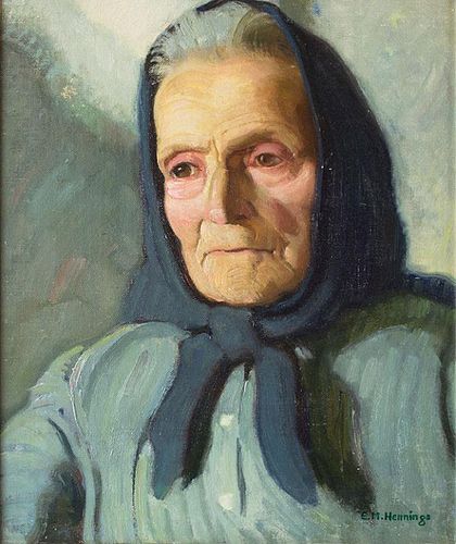 Old Woman - Chioggia, Italy by Ernest Martin Hennings