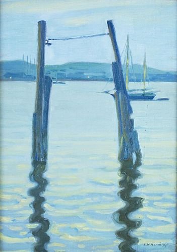 Harbor Idyll by Ernest Martin Hennings