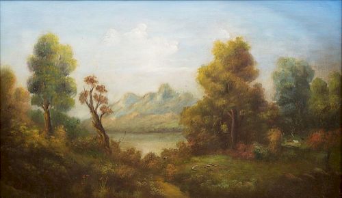 Pastoral Landscape with Cattle by Edward Mitchell Bannister