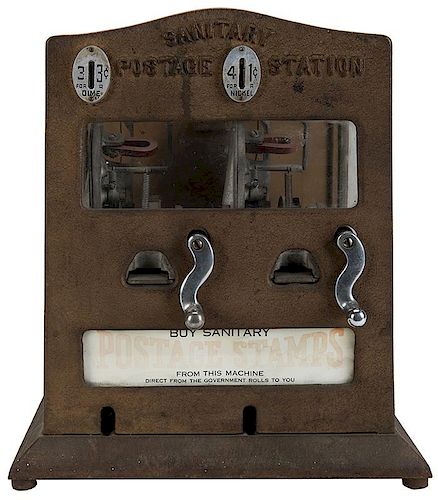 Schermack Products Corp. 5 Cent / 10 Cent Sanitary Postage Station Model 45-310 Stamp Vendor.
