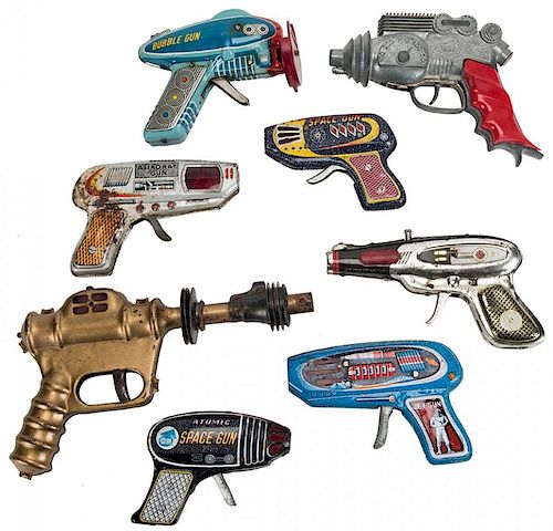Group of Seven Vintage Space and Atomic Guns.