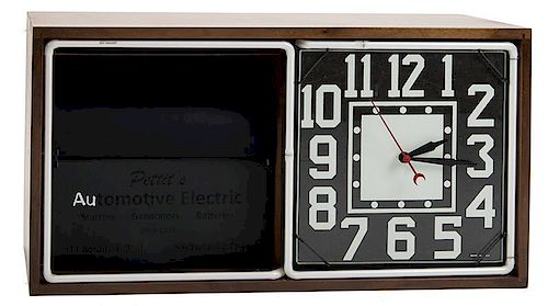 Action Ad Clock Co. Neon Advertising Clock in Original Shipping Box.