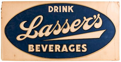 Lasser’s Beverages Advertising Sign and Crate.