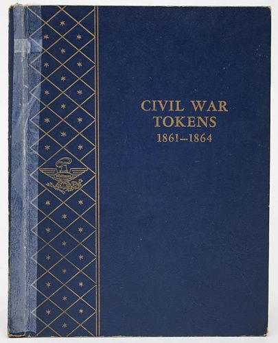 Civil War Tokens in a Vintage Album