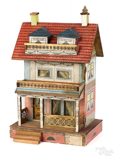 Bliss paper litho on wood doll house