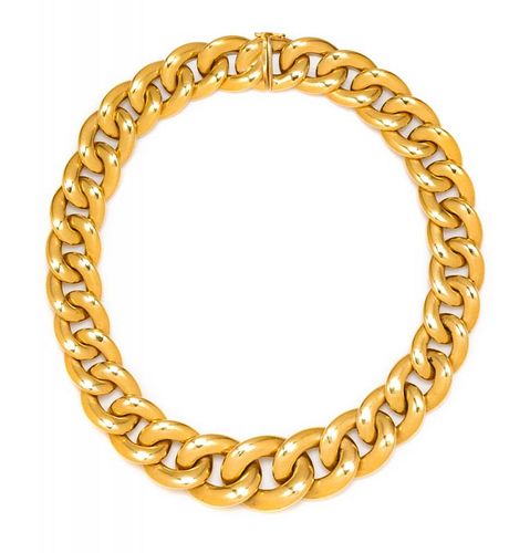 An 18 Karat Yellow Gold Collar Necklace, 90.70 dwts.