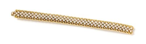 An 18 Karat Yellow Gold and Diamond Bracelet, Bertina for Hammerman Brothers, 52.60 dwts.