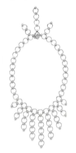 An 18 Karat White Gold and Diamond Necklace, 32.80 dwts.