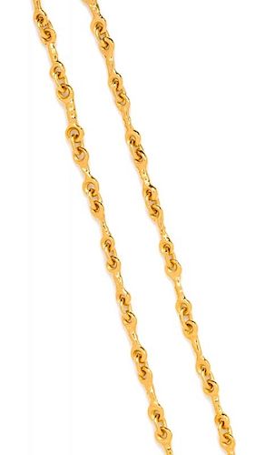 A 22 Karat Yellow Gold Link Necklace, Jean Mahie, 41.90 dwts.