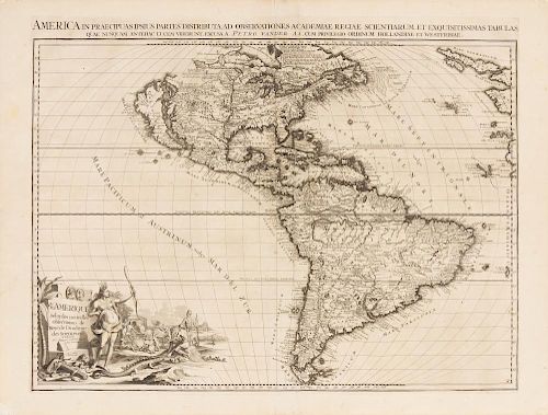 VAN DER AA, Pieter (1659-1733) L'Amerique selon les nouvelles observations de Messrs. de l'Academie des Sciences. Leiden, [17