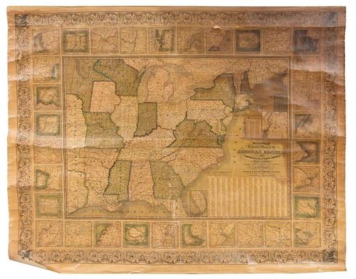 MITCHELL, S. Augustus (1790-1868) Mitchell's New National Map... Philadelphia, 1856.