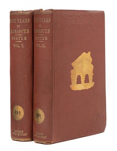 PORTER, J[osias] L[eslie] (1823-1889) Five Years in Damascus... London, 1855. FIRST EDITION.