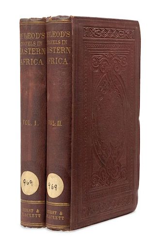 McLEOD, Lyons. Travels in Eastern Africa; with the Narrative of a Residence in Mozambique. London, 1860. 2 volumes. FIRST EDI