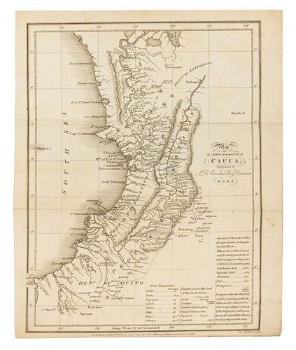 HAMILTON, J[ohn] P[otter] (1777/8-1873) Travels Through the Interior Provinces of Columbia. London, 1827. FIRST EDITION.