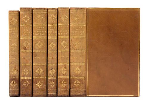 [BINDINGS] - LENOIR, Alexandre (1761-1839) Musee des monuments francais. Paris, 1800-1803. 6 volumes.