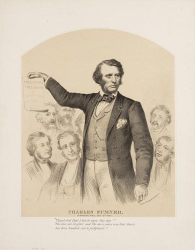 [PORTRAITS - POLITICAL FIGURES] A group of 19th-century lithographed and graved portraits of political figures. Together 14 p