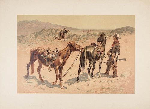 [SPORTING] - REMINGTON, Frederic (1861-1909) "Antelope Hunting" [Boston,] 1889.