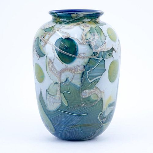 Mid Century Encased Art Glass Vase.