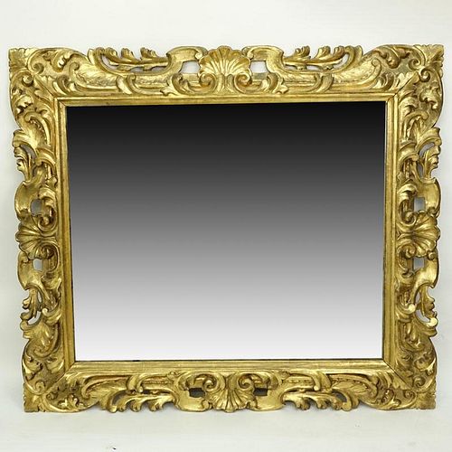 19/20th Century Italian Neoclassical Giltwood Mirror.
