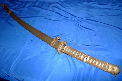 WWII Japanese Army Samurai Officer Sword cut down