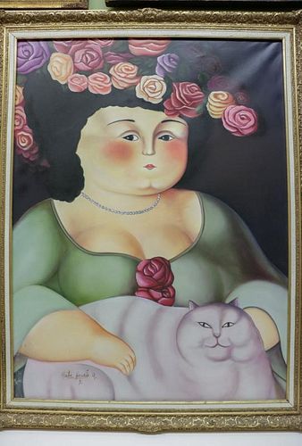 Large Oil on Canvas, Signed by "Hector Angaira"