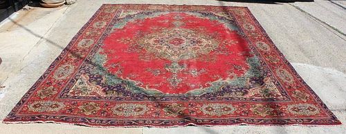 Semi Antique Roomsize Persian Carpet.