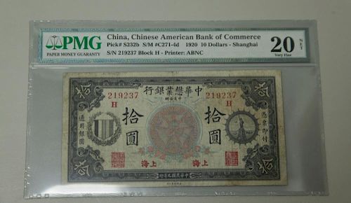 China,Chinese American Bank 10 Dollars