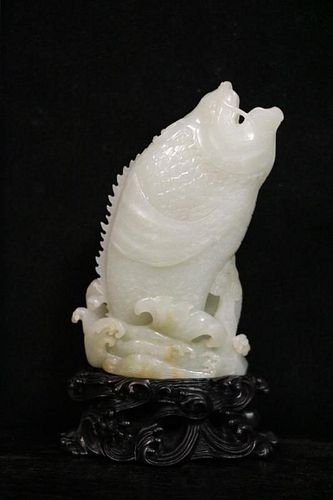 Chinese Jade Carving of Two Fish