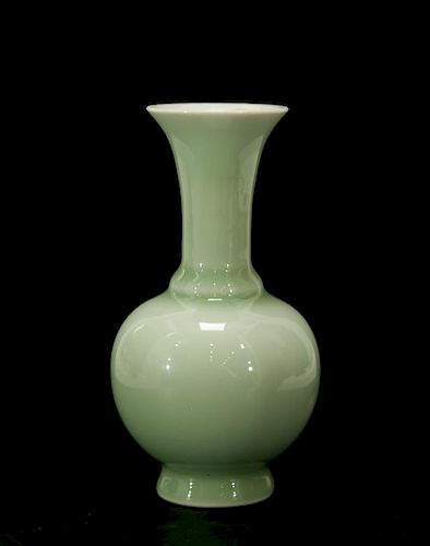 19th C. Chinese Celadon Glazed Guanyin Vase,