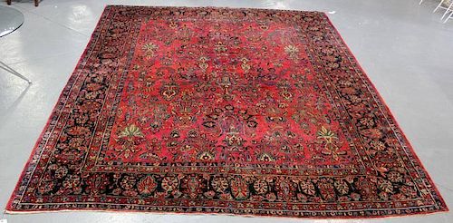 Vintage Roomsize Sarouk Carpet.