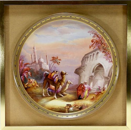 German Porcelain Orientalist Decorated Charger