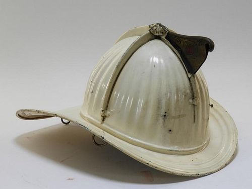 Antique Cairns & Bros Pressed Steel Fireman Helmet