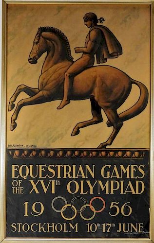 John Sjovard Stockholm Equestrian Olympic Poster