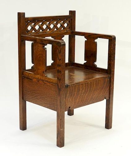 C.1900 Michigan Chair Co Mission Oak Hallway Chair