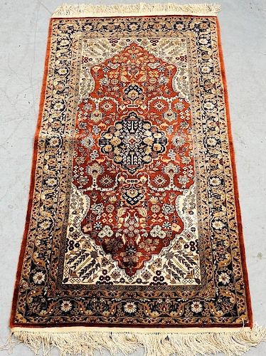Persian Oriental Kashan Silk Carpet