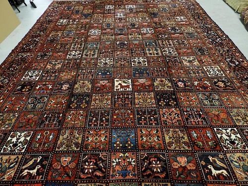 Antique Persian Oriental Bachtiari Carpet Rug