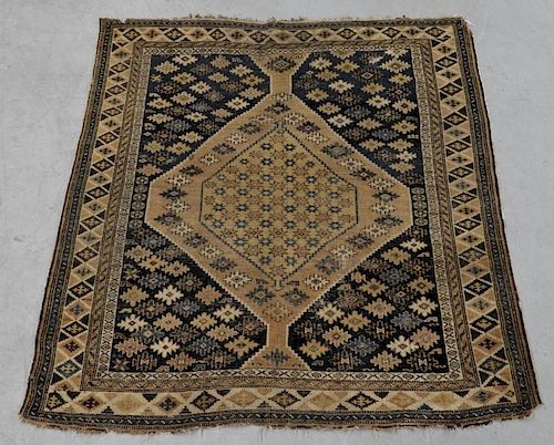 C.1900 Tribal Caucasian Oriental Geometric Carpet