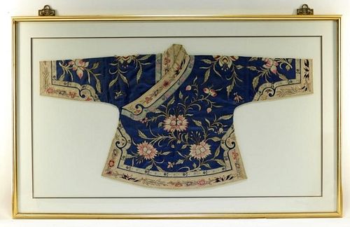 Chinese Mandarin Embroidered Silk Child's Robe