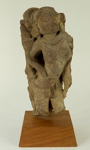Indian Hindu Sandstone Fragment of Female Deity