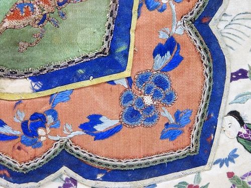Chinese Mandarin Forbidden Stitch Textile Collar