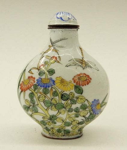 Chinese Enamel on Copper Painted Snuff Bottle