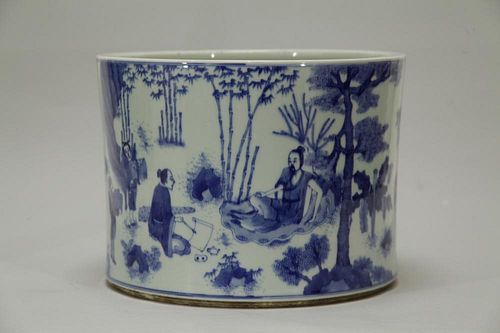 Chinese Porcelain Blue/White Porcelain Brush Pot