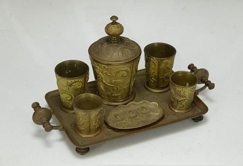 Chinese Bronze Tea Set