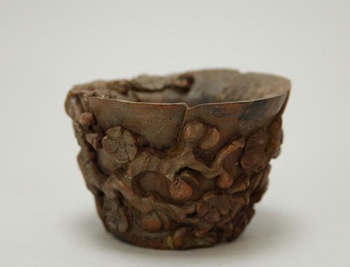 wd Chinese Bamboo Carved Cup