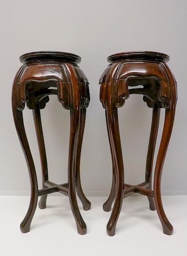 Pair of Chinese Wood Chairs