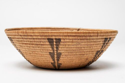 Antique Native American Tule River Woven Bowl