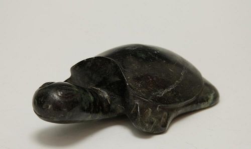 Chinese Spinach Jade Carved Turtle