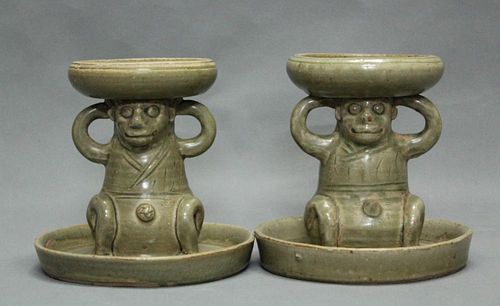 Pair of Chinese YaoZhou Style Lamp