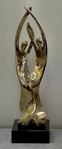 LOCKE, Gardner. 1977 Polished Bronze. Dancing