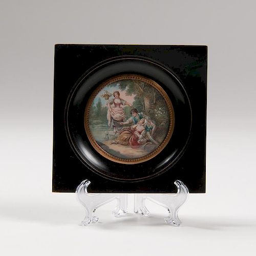 Miniature Painting on Ivory after François Boucher (French, 1703-1770)